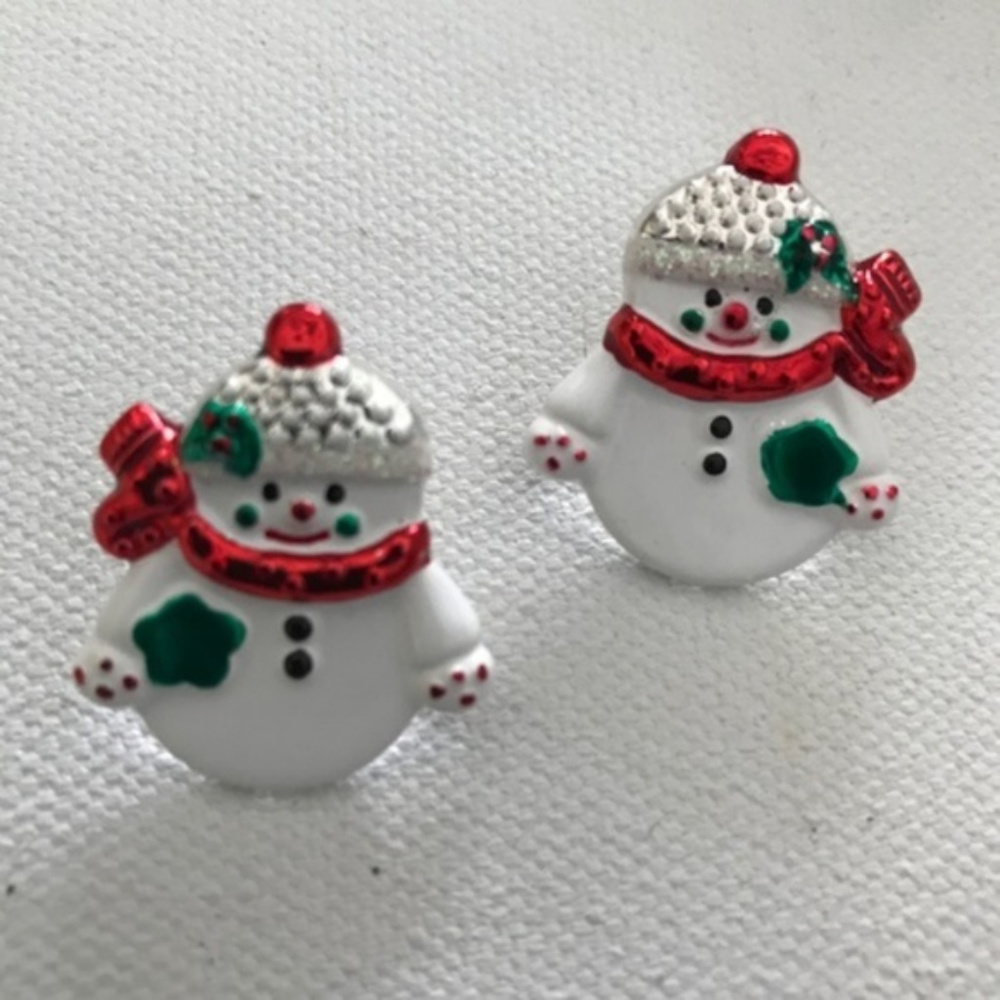 Frosty Snowman Earrings Posts Christmas Winter New